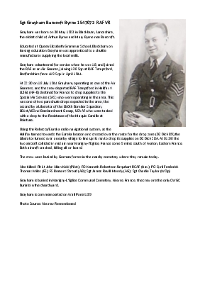 A preview of a PDF biography for Byrne, Grayham Bancroft